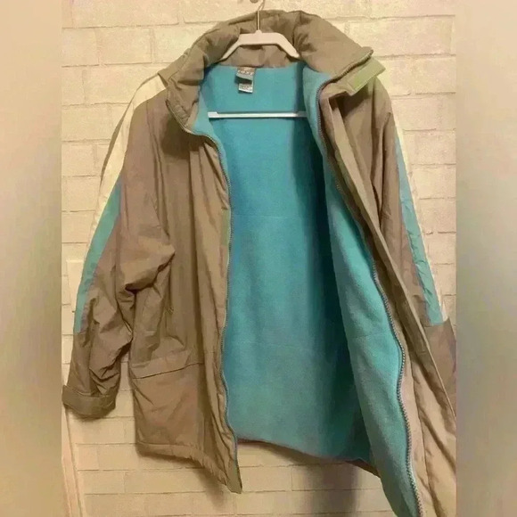 Roxy ski winter snow fleece lined jacket size large gray teal - Picture 4 of 4